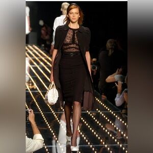 ***SOLD*** Louis Vuitton Spring 2005 Runway Lace Black Dress